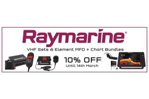 10% off Raymarine VHF & Element Displays - March 2025
