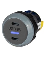 Alfatronix PV65R-CC IP65 Double USB C Charger - Rear Fit