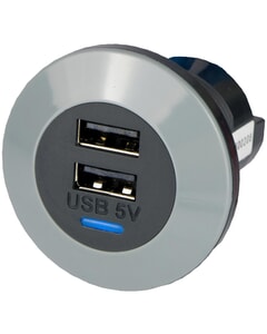 Alfatronix IP65 Powerverter Double USB Outlet - Front Fit - 2 x 1.5A