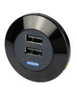 Alfatronix PVPro-AA Double USB A Charger - Front Fit - Black
