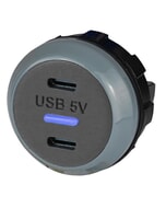Alfatronix PVPRO-CC Double USB C Charger - Rear Fit