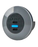 Alfatronix PVPRO-CCFF Double USB C Charger - Grey Front Fit