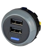 Alfatronix PVPWP-AA Slimline IP65 Double USB A Charger - Rear Fit
