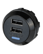 Alfatronix PVPWP-AA Slim IP65 Double USB A Charger - Rear Fit Black