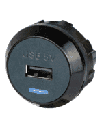Alfatronix PVPWP-A Slimline IP65 Single USB A Charger - Rear Fit Black