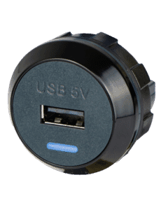 Alfatronix PVPWP-A Slimline IP65 Single USB A Charger - Rear Fit Black