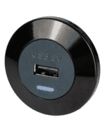 Alfatronix PVPro-AFF Single USB A Charger - Front Fit - Black