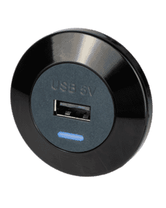 Alfatronix PVPro-AFF Single USB A Charger - Front Fit - Black