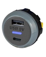 Alfatronix PVPWP-AC IP65 Slimline USB A & C Charger - Rear Fit
