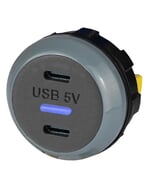 Alfatronix PVPWP-CC Slimline IP65 Double USB C Charger - Rear Fit