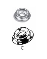 Osculati Stainless Steel Snap Fastener C - Pack of 1000