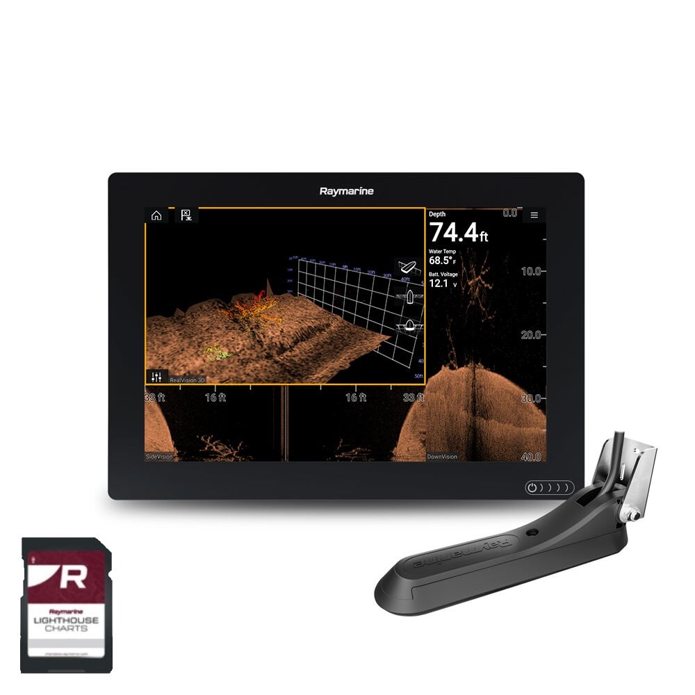 Raymarine Axiom 12RV with RV-100 Transducer & LightHouse 2 Download ...