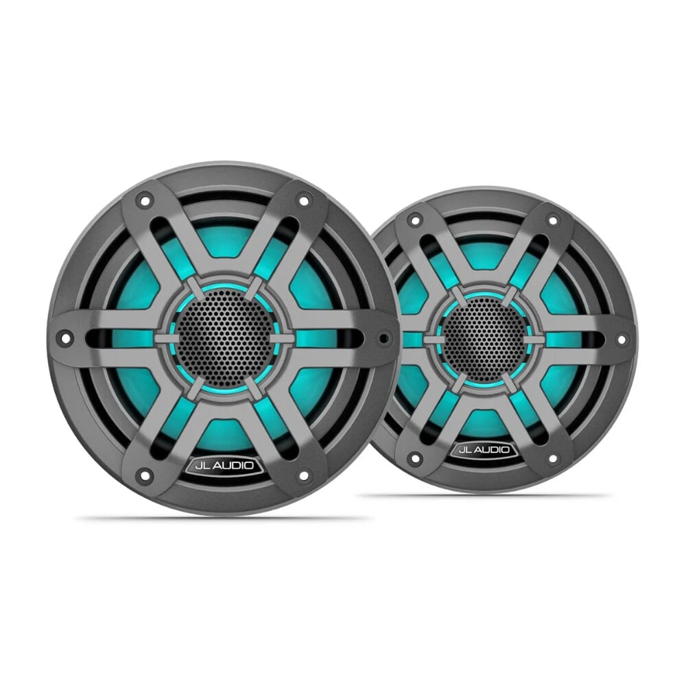 JL Audio M200 Marine Speakers - 6.5" - RGB LED - Grey Sport