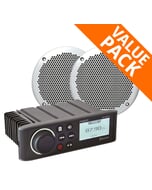 Fusion MS-RA70 Marine Stereo & EL-F651W 6.5" Marine Speakers