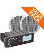 Fusion MS-RA70N Marine Stereo & EL-F651W 6.5" Marine Speakers