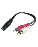 Fusion MS-CBAUX 3.5mm Female Auxillary to 2 x RCA Male Cable