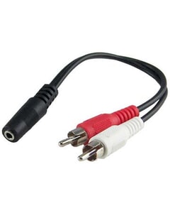 Fusion MS-CBAUX 3.5mm Female Auxillary to 2 x RCA Male Cable