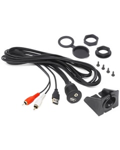 Hertz HMA USB Aux In - Waterproof USB & Auxiliary Input with 2m cable