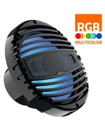 Hertz 200W 8" HMX RGB LED Marine Coax Speakers - Total Black