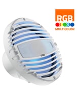 Hertz 200W 8" HMX RGB LED Marine Coax Speakers - Total White