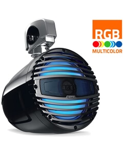 Hertz 200W 8" HTX RGB LED Marine Tower Clamp Speakers - Total Black