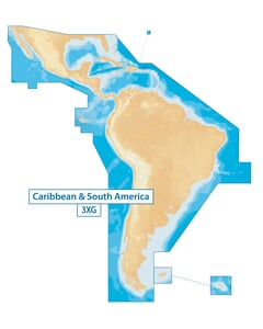 Navionics+ Chart: 3XG - Caribbean & South America - SD-Card