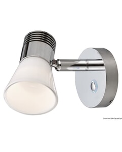 Osculati Dimmable Chrome & Glass Diffused Articulated LED Spotlight