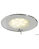 Osculati Atria Polished SS LED Ceiling Light With Switch - White