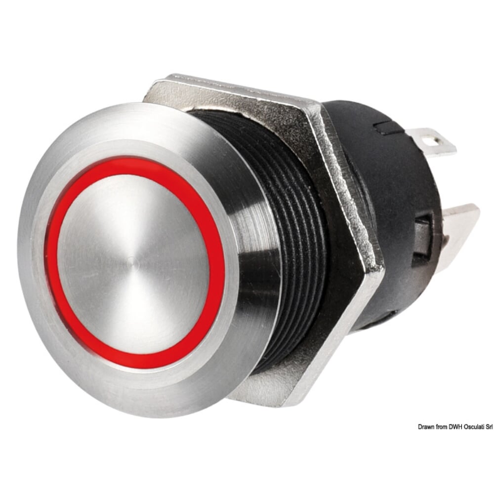 Osculati Stainless Steel 24V On-Off Switch With Red LED | Sealutions Marine