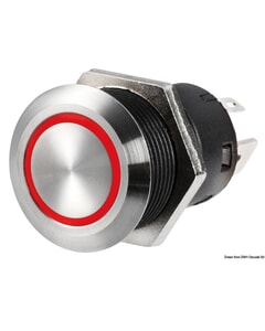 Osculati Stainless Steel 24V On-Off Switch With Red LED