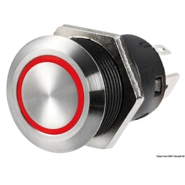 Osculati Stainless Steel 24V On-Off Switch With Red LED | Sealutions Marine