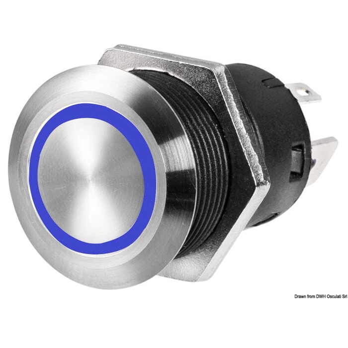 Osculati Stainless Steel 24V On-Off Switch With Blue LED | Sealutions ...