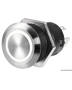 Osculati Stainless Steel 24V Momentary On-Off Switch With White LED