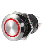 Osculati Stainless Steel 24V Momentary On-Off Switch With Red LED