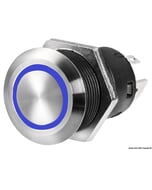 Osculati Stainless Steel 24V Momentary On-Off Switch With Blue LED