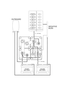 BEP Vertical Battery Distribution Cluster For Single Engine With Two Battery Banks