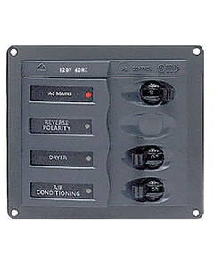 BEP Circuit Breaker Panel AC 230V 2X Single Pole 2 x 10A 1X Double Pole 1 x 20A
