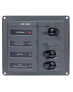 BEP Circuit Breaker Panel AC 110V 2X Single Pole 2 x 15A 1X Double Pole 1 x 30A