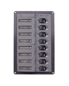BEP Circuit Breaker Panel AC 230V 8X Single Pole Vertical