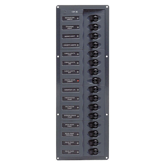 Ceb Panel BEP Circuit Breaker Panel DC 12V 16X Single Pole 4 x 5A 5 x 10A 5 x 15A ...