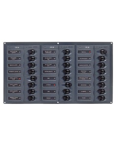 BEP Circuit Breaker Panel DC 12V 24X Single Pole 5 x 5A 8 x 10A 8 x 15A 1 x 20A 1 x 25A 1 x 30A