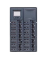 BEP CBrkr Pnl DC 24V 24X Sgl Pole 5 x 5A 8 x 10A 8 x 15A 1 x 20A 1 x 25A 1 x 30A Vert W/Anl VMeter & Ammeter