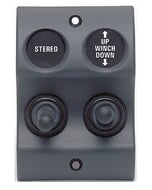 BEP Sw Pnl Micro DC 12/24V 1XON/Off 1X(On)/Off 20A WProof IP56 LED Backlit Labels
