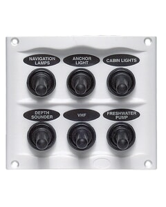 BEP Switch Panel DC Waterproof 6XON/Off White