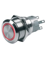 BEP Push Button Switch - Momentary (On) / Off - Red 12V - Bulk Pack Qty 10