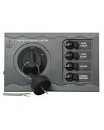 BEP Contour Battery Control Center For Twin Engine Key Switch & 4X Circuit Breakers