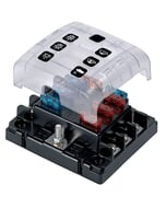 BEP Bus Bar 6X ATC Screw Terminals & 1X 5 mm Input Stud - Bulk Pack Qty 24
