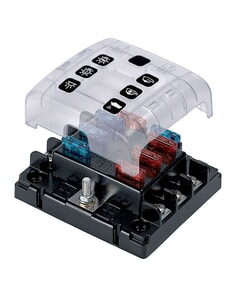 BEP Bus Bar 6X ATC Screw Terminals & 1X 5 mm Input Stud - Bulk Pack Qty 24