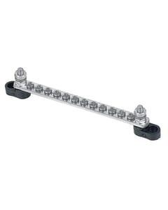BEP Bus Bar Single 12x 4 mm Screw Terminal 2x 6 mm Input Stud 100A No Covers - Bulk Pack Qty 1
