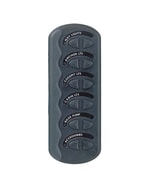BEP Switch Panel DC Contour Generation II Sprayproof 6XON/Off 3 Fuses Charcoal